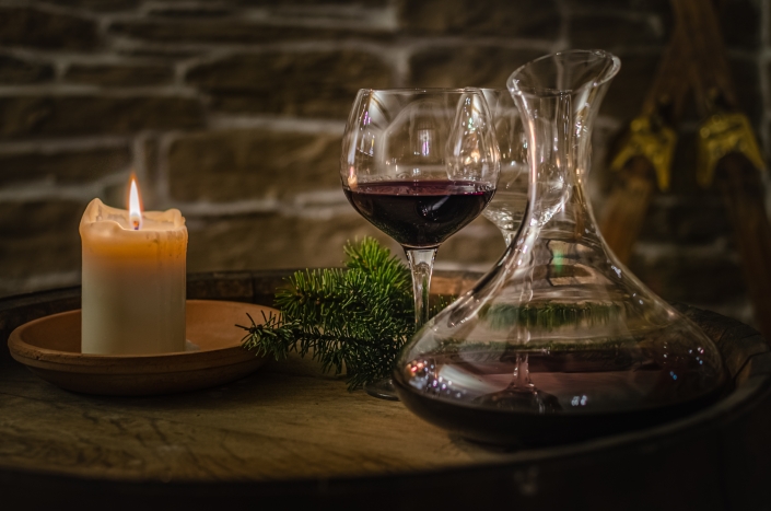 VINO DECANTER LEGNO ABETE